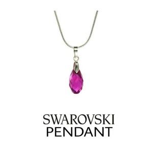 NWT Silver Necklace w/ Swarovski Pendant